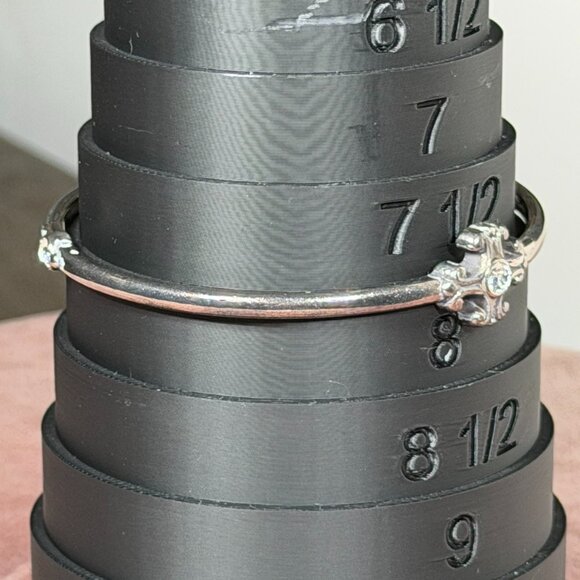 Brighton Silver-Tone Cross & Crystal Bangle Bracelet - Picture 5 of 12